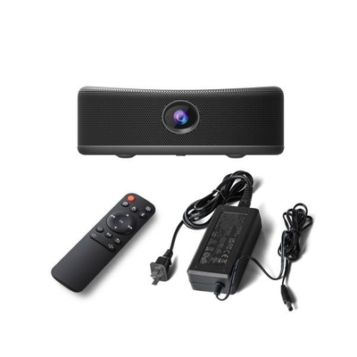 Metaliczny, natywny inteligentny przenośny projektor 4K z wtyczką USB, czarny